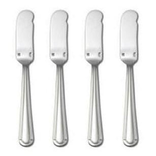 Oneida Sant Andrea Verdi Set of 4 Flat Handle Butter Spreaders 6 3/8"